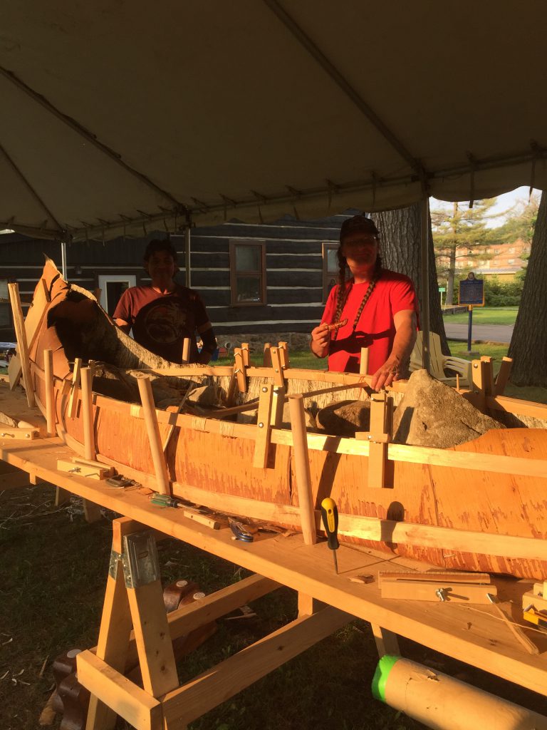 Algonquin First Nation S 4th Annual Birch Bark Canoe Build Underway